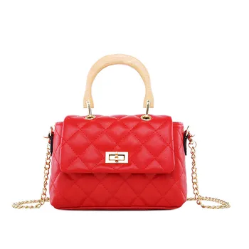 2020 Women New Fashion Diamond Lattice Chain Flap Top Wooden Handle All-match Shoulder Bag Crossbody Bag Office Daily 
2020 Women New Fashion Diamond Lattice Chain Flap Top Wooden Handle All-match Shoulder Bag Crossbody Bag Office Daily