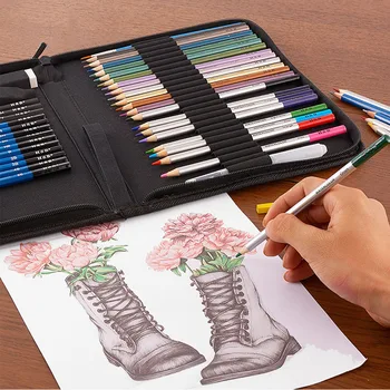 51Pcs/Set Professional Drawing Kit Wood Pencil Sketching Pencils Art Sketch Painting Supplies With Carrying Bag 
51Pcs/Set Professional Drawing Kit Wood Pencil Sketching Pencils Art Sketch Painting Supplies With Carrying Bag