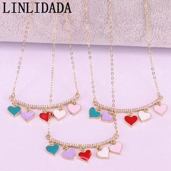 8Pcs Fashion Gold Filled Enamel Heart Tassel Pendant Pave CZ Zirconia Bar with Star Dangle Charms Necklaces
8Pcs Fashion Gold Filled Enamel Heart Tassel Pendant Pave CZ Zirconia Bar with Star Dangle Charms Necklaces