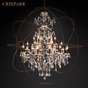 Retro 19th Foucault's Orb Crystal Chandelier Lighting LED Rustic Chandelier Hanging Lamp Indoor Light Fixture for Living Room
Retro 19th Foucault's Orb Crystal Chandelier Lighting LED Rustic Chandelier Hanging Lamp Indoor Light Fixture for Living Room