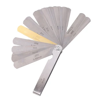 32 Blades Feeler Gauge Set Stainless Steel Dual Marked Metric And Imperial-Gap Measuring Tool For Guitar Bass Setup
