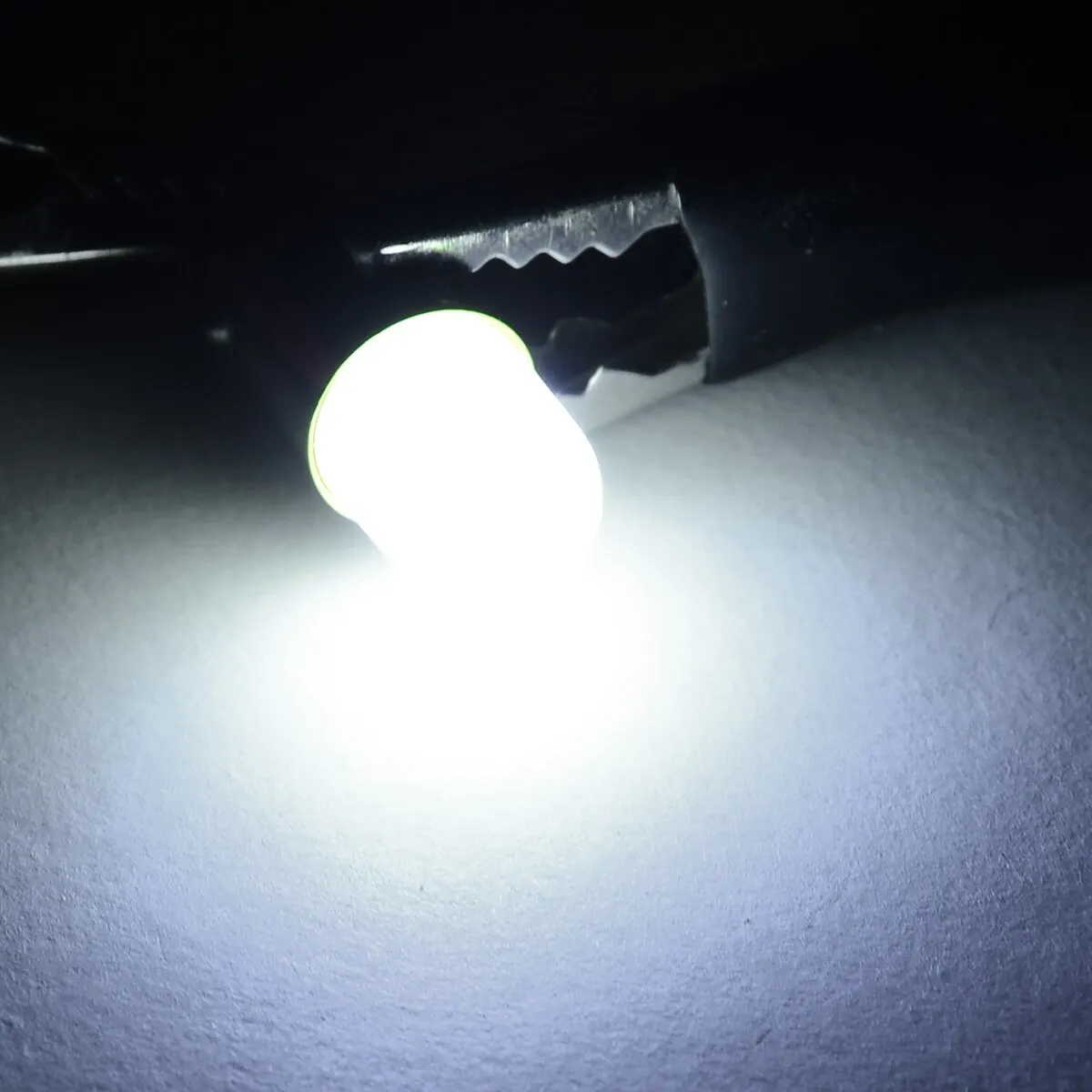 1 Pair BA9S T4W Super Bright Round 3D COB LED Pure White Car License Plate Light Bulb Auto Lamp marker light DC 12V