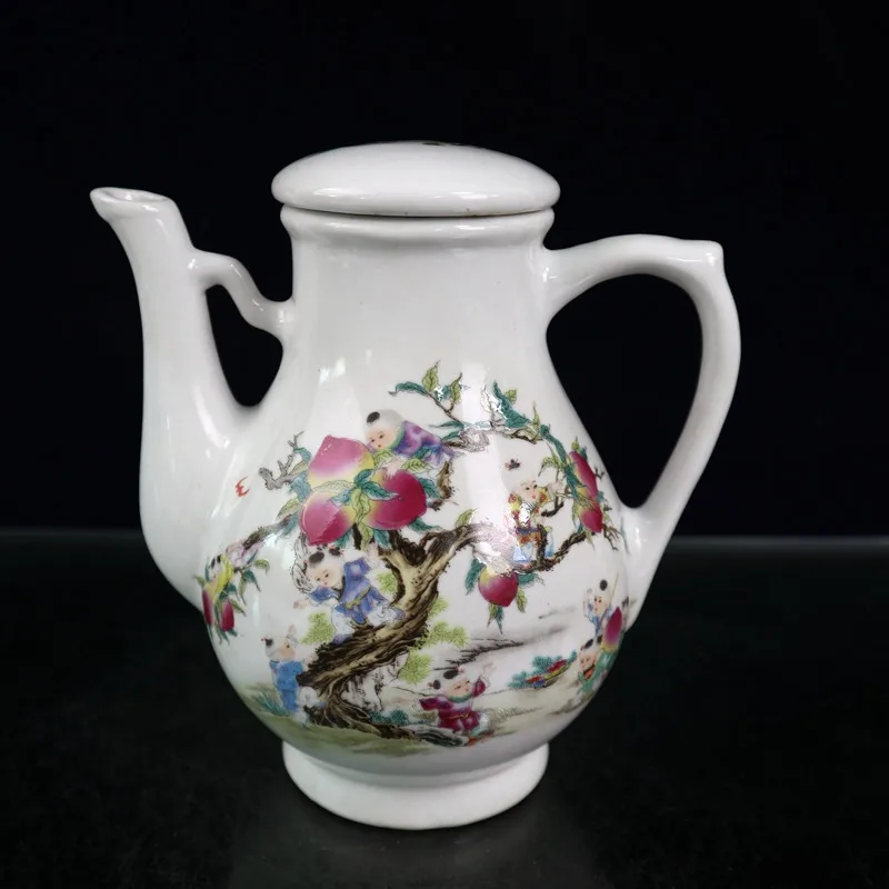 

Old Chinese Porcelain Famille Rose Nine Zi Peach Pattern Holding Pot Old Goods Collection No. 1