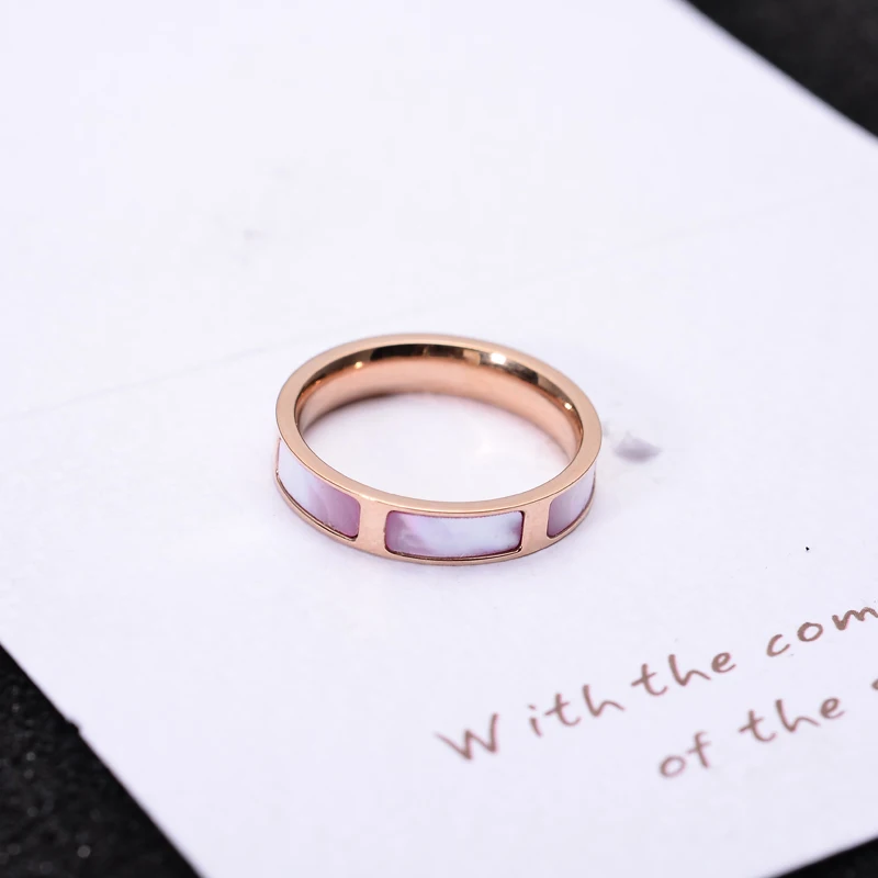 YUN RUO Natural Pink Shell Rings Rose Gold Color Fashion Titanium Steel Jewelry Birthday Gift Woman Never Fade Drop Shipping
YUN RUO Natural Pink Shell Rings Rose Gold Color Fashion Titanium Steel Jewelry Birthday Gift Woman Never Fade Drop Shipping