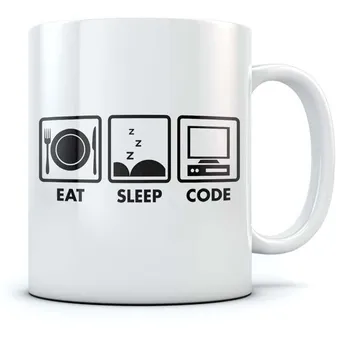 Eat Sleep Code Funny Coffee Mug Programmer Coffee Mug Office Cup Gift Ceramic 11 Oz. White
Eat Sleep Code Funny Coffee Mug Programmer Coffee Mug Office Cup Gift Ceramic 11 Oz. White