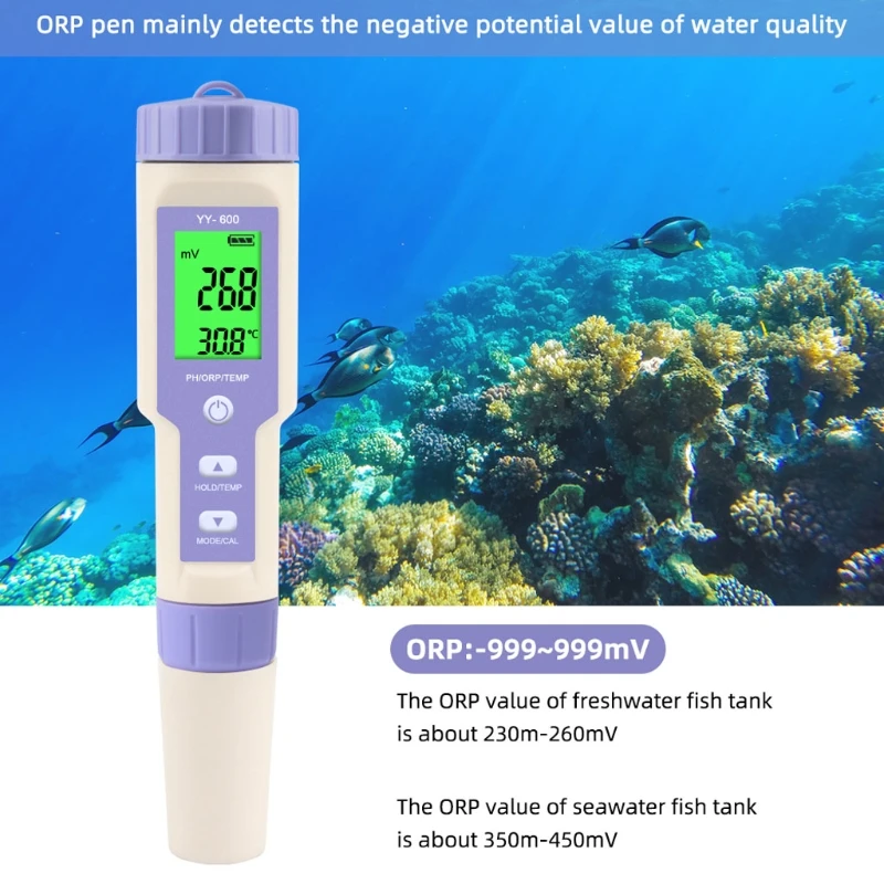 Professional Digital Water Tester YY-600 PH/ORP/TEMP 3 In 1 Tester Pen with PH&ORP calibration powder buffer powder
Professional Digital Water Tester YY-600 PH/ORP/TEMP 3 In 1 Tester Pen with PH&ORP calibration powder buffer powder