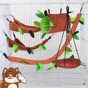 5pcs/Set Hamster Hammock Creative Plush Toy Funny Leaf Hammock Cage Ropeway Swing Educational Climbing Tube For Pet Hamster
5pcs/Set Hamster Hammock Creative Plush Toy Funny Leaf Hammock Cage Ropeway Swing Educational Climbing Tube For Pet Hamster