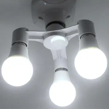 3 in 1/4 in 1/5 in 1 E27 to E27 Base Socket Splitter LED Light Lamp Bulb Adapter Holder
3 in 1/4 in 1/5 in 1 E27 to E27 Base Socket Splitter LED Light Lamp Bulb Adapter Holder