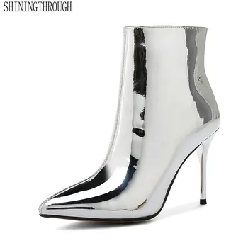 2020 Coat of paint Women Ankle Zipper Boots Pointed Toe Super High Heel Women Shoes Spring Autumn Casual Party Ladies Shoes
2020 Coat of paint Women Ankle Zipper Boots Pointed Toe Super High Heel Women Shoes Spring Autumn Casual Party Ladies Shoes