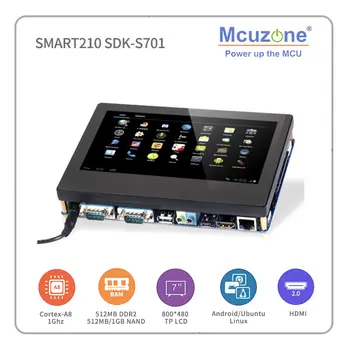 FriendlyELEC SMART210/TINY210V2SDK-S701 S5PV210 Cortex-A8 Board with 7" 800480 TFT LCD Capacitive touch 512M DDR 512M/ 1GB NAND
FriendlyELEC SMART210/TINY210V2SDK-S701 S5PV210 Cortex-A8 Board with 7" 800480 TFT LCD Capacitive touch 512M DDR 512M/ 1GB NAND