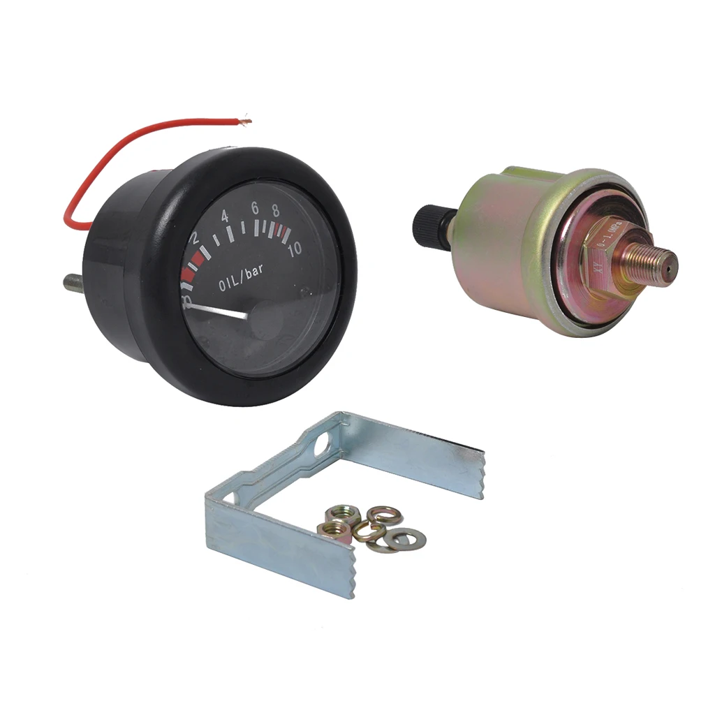 52mm 2inch Oil Pressure Gauge 0-10 Bar With NPT1/8 Sensor For Boat Marine 52mm 2inch Oil Pressure Gauge 0-10 Bar With NPT1/8 Sensor For Boat Marine