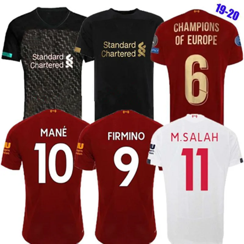 

2019 2020 MANE soccer jerseys M.SALAH MANE FIRMINO VIRGIL HENDERSON ROBERTSON 19 20 Home Away third Adult Football shirt