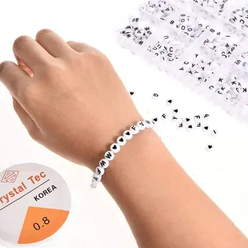 2020 New 1200PCS Acrylic Letter Beads White Round Letter Beads Bracelet Jewelry Making
2020 New 1200PCS Acrylic Letter Beads White Round Letter Beads Bracelet Jewelry Making