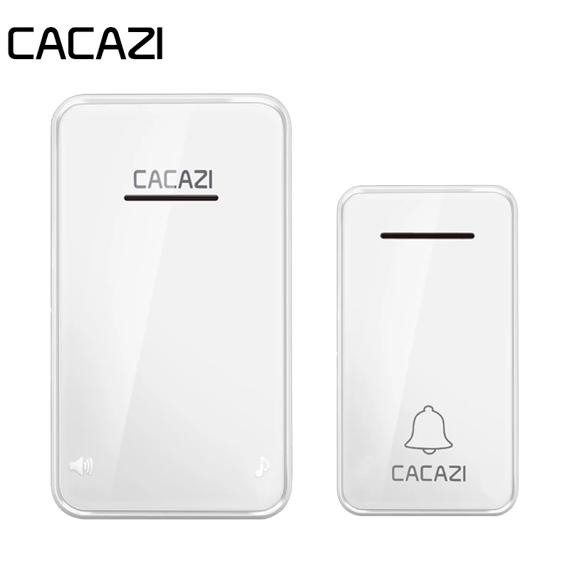 

CACAZI Self-powered Wireless Doorbell Waterproof 200M Remote Bell No Battery Required LED Calling Bell Wireless chime 220V