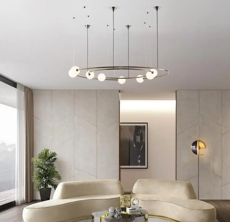 Nordic living room chandelier minimalist creative circle art luxury fashion Chandelier
Nordic living room chandelier minimalist creative circle art luxury fashion Chandelier