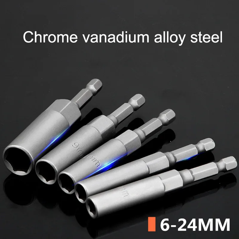 9/14 Pcs Extra Deep Bolt Nut Bit Set 6mm-24mm Inner Hex Shank Hard CR-V Metric 1/4 6.35mm Impact Socket Adapter For Power Tools
9/14 Pcs Extra Deep Bolt Nut Bit Set 6mm-24mm Inner Hex Shank Hard CR-V Metric 1/4 6.35mm Impact Socket Adapter For Power Tools