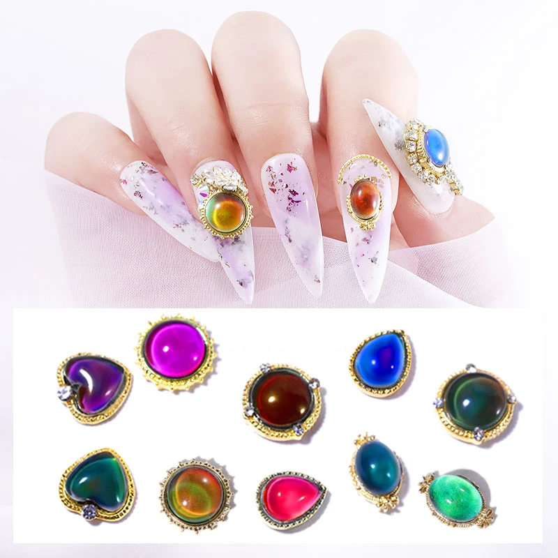 5 Pcs Temperature Change Crystal 3D Nail Art Decorations Flat-back Alloy Base Charm Stones Jewelry Design Manicure Accessories
5 Pcs Temperature Change Crystal 3D Nail Art Decorations Flat-back Alloy Base Charm Stones Jewelry Design Manicure Accessories