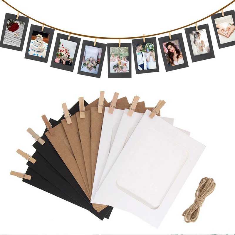 10Pcs 3Inch Combination Paper Frame with Clips and Rope Frame for Pictures DIY Hanging Picture Album Home Decor Wall Photo Frame
10Pcs 3Inch Combination Paper Frame with Clips and Rope Frame for Pictures DIY Hanging Picture Album Home Decor Wall Photo Frame
