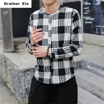 Autumn New Plaid Shirt Men Slim Fashion Retro Casual Cotton Linen Shirt Man Streetwear Wild Long-sleeved Shirt Male Clothes
Autumn New Plaid Shirt Men Slim Fashion Retro Casual Cotton Linen Shirt Man Streetwear Wild Long-sleeved Shirt Male Clothes
