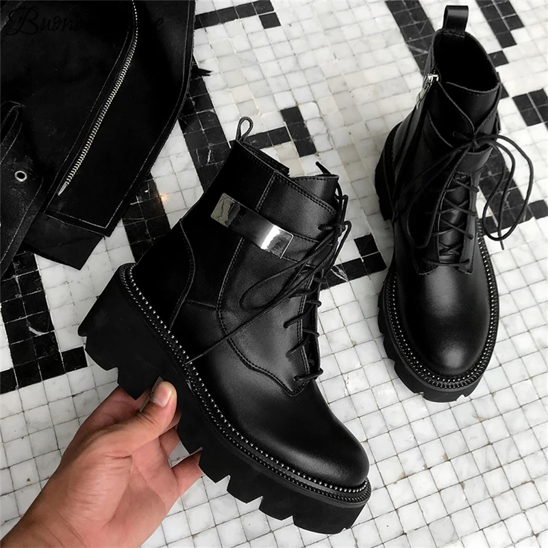 Buono Scarpe/Женская обувь Женские ботильоны Botas Mujer Обувь из натуральной кожи Цвет