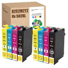HS 8x T502 Ink Cartridges Compatible for Epson 502 502XL for WF-2860DWF WF2860DWF Printer,WF2865DWF,XP-5100 Printer,XP-5105
HS 8x T502 Ink Cartridges Compatible for Epson 502 502XL for WF-2860DWF WF2860DWF Printer,WF2865DWF,XP-5100 Printer,XP-5105