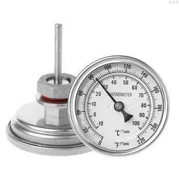 3" Dial Analog homebrew thermometer Kit 2" Probe 0 - 220 Degrees Homebrew beer Kettle wine with nuts o-ring washer PXPC 
3" Dial Analog homebrew thermometer Kit 2" Probe 0 - 220 Degrees Homebrew beer Kettle wine with nuts o-ring washer PXPC
