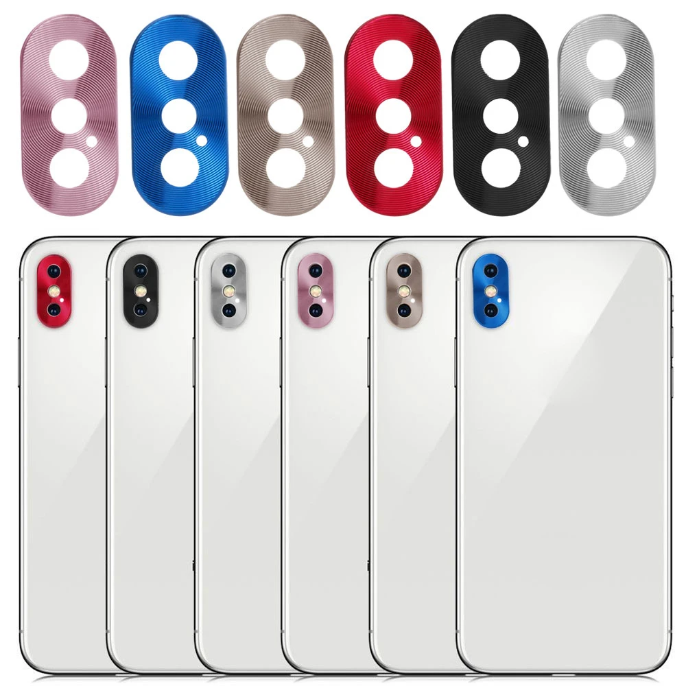 Luxury Camera Guard Circle Smart Phone Metal Rear Camera Lens Protector Case Cover Ring Bumper for iphone X XR XS XS Max