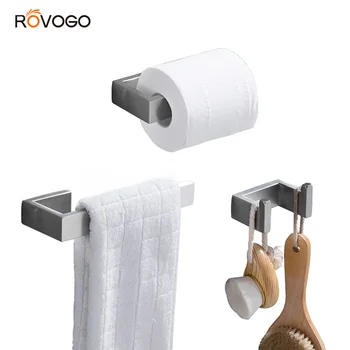 ROVOGO 304 Stainless Steel Bathroom Hardware Set, Towel Rack Toilet Paper Holder Towel Bar Bathroom Accessories
ROVOGO 304 Stainless Steel Bathroom Hardware Set, Towel Rack Toilet Paper Holder Towel Bar Bathroom Accessories