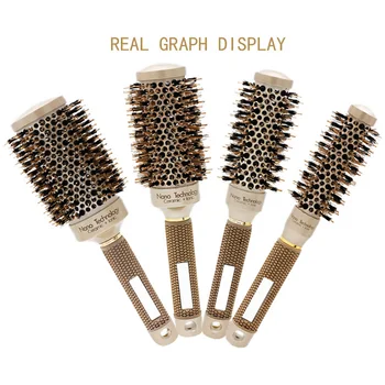 Thermal Ceramic Ion Hair Brush Round Barrel Comb with Boar BristleHairdressing Hair Salon Styling Drying Curling
Thermal Ceramic Ion Hair Brush Round Barrel Comb with Boar BristleHairdressing Hair Salon Styling Drying Curling