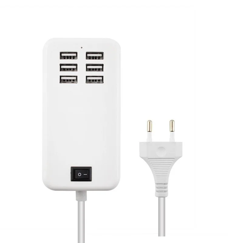 6USB Ports Charger HUB for Phone Tablet 20W Smart Wall Socket Charging Extension Socket Power Adapter EU plug
6USB Ports Charger HUB for Phone Tablet 20W Smart Wall Socket Charging Extension Socket Power Adapter EU plug