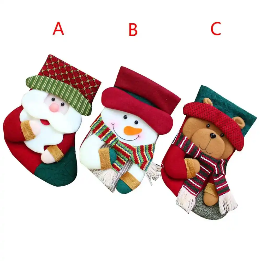 55g christmas stockings gift bag old man snowman