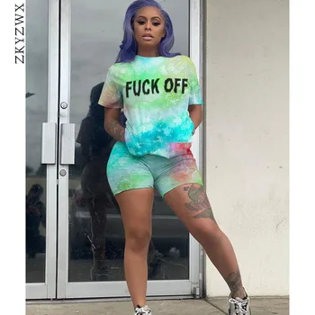 ZKYZWX Tie Dye Two Piece Set Women Summer Clother Letter Cute Tops Biker Shorts Sweat Suits Lounge Wear Outfits Matching Sets
ZKYZWX Tie Dye Two Piece Set Women Summer Clother Letter Cute Tops Biker Shorts Sweat Suits Lounge Wear Outfits Matching Sets