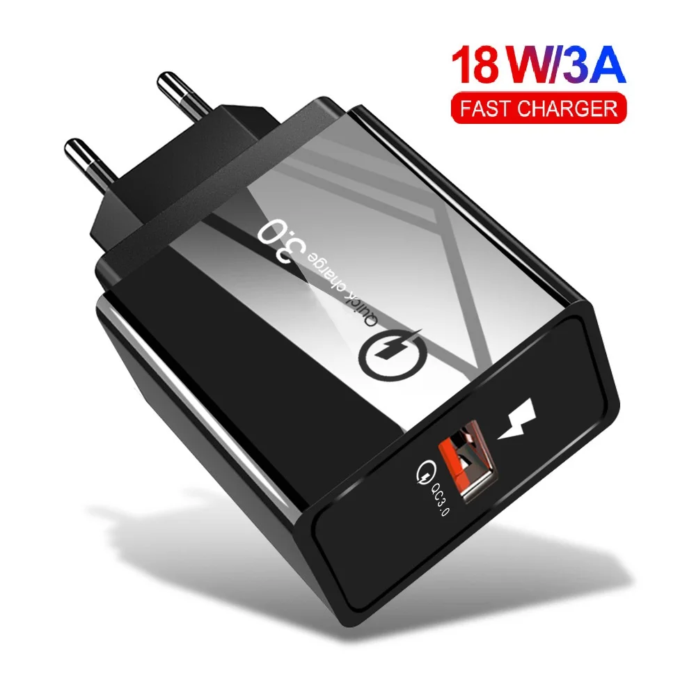 USB Charger Quick Charge 3.0 Fast Charger QC3.0 One Plug Charging Adapter For iPhone Samsung Xiaomi Wall Mobile Phone Charger
USB Charger Quick Charge 3.0 Fast Charger QC3.0 One Plug Charging Adapter For iPhone Samsung Xiaomi Wall Mobile Phone Charger