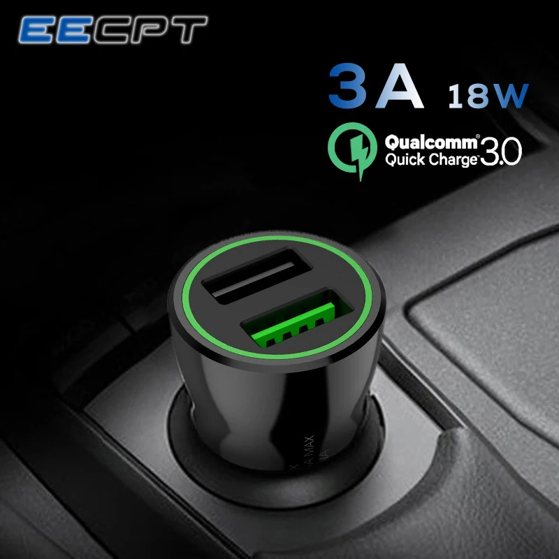 EECPT Quick Charge 3.0 USB Car Charger for iPhone 11 Pro Max Samsung S9 Xiaomi QC3.0 PD Fast Mobile Phone Charger Adapter in Car
EECPT Quick Charge 3.0 USB Car Charger for iPhone 11 Pro Max Samsung S9 Xiaomi QC3.0 PD Fast Mobile Phone Charger Adapter in Car