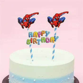 1Set/lot Happy Birthday Party Spider-Man Cake Toppers Decoration Baby Shower Cake Flags Superhero Cake Decorations Topper
1Set/lot Happy Birthday Party Spider-Man Cake Toppers Decoration Baby Shower Cake Flags Superhero Cake Decorations Topper