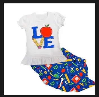 New fashion girly back to school apple printing mock up kids clothing outfit 
New fashion girly back to school apple printing mock up kids clothing outfit