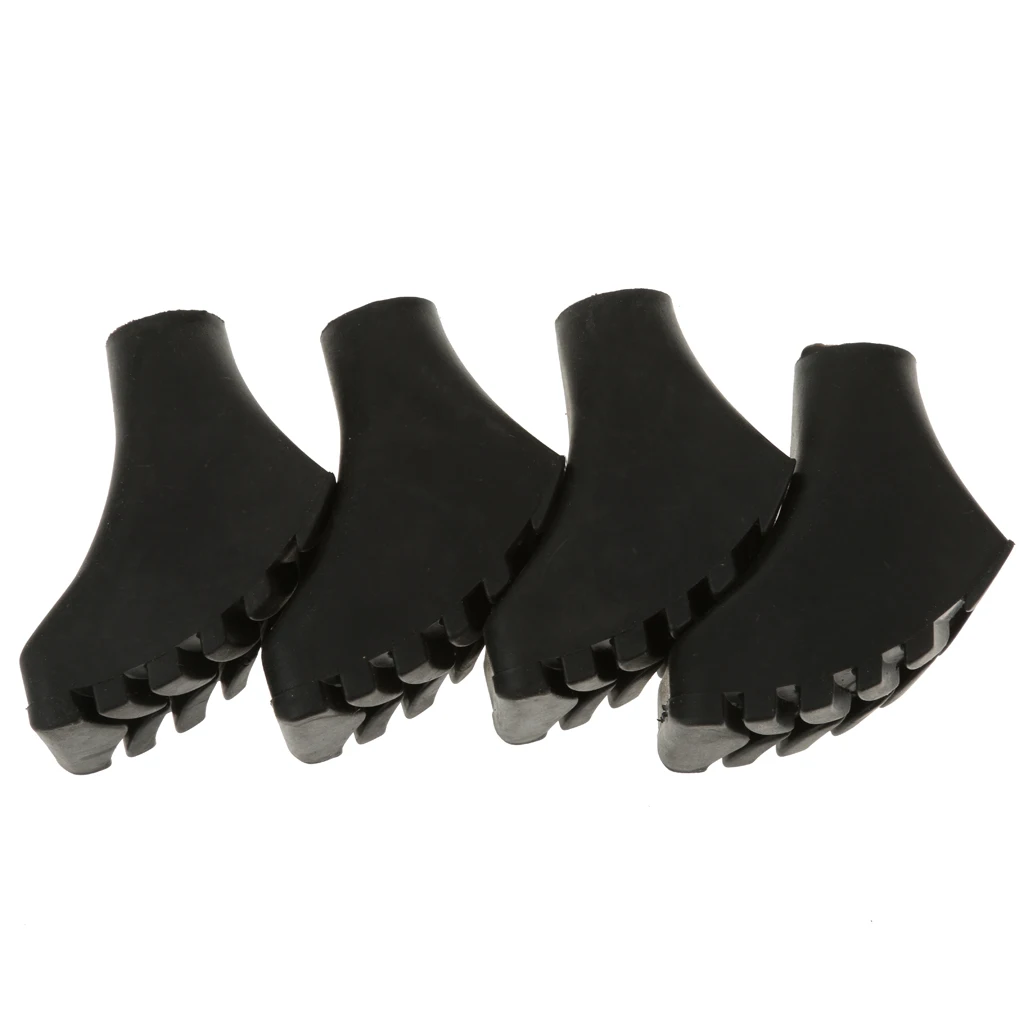 4x Walking Asphalt Pads Replacement Feet Walking Sticks Trekking Sticks Rubber Buffers