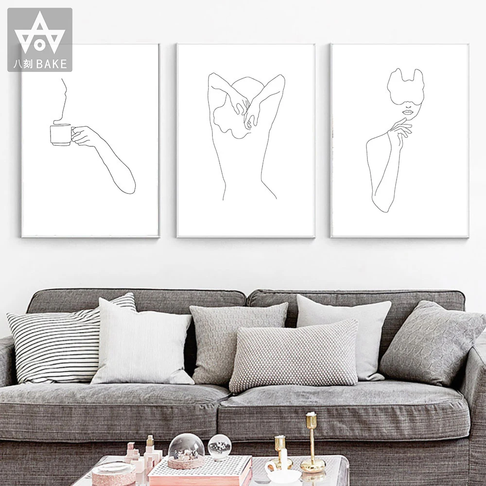 Modern Abstract Art Picture Figure Line Drawing Home Decor Hand Line Canvas Painting Wall Art Posters and Prints for Living Room
Modern Abstract Art Picture Figure Line Drawing Home Decor Hand Line Canvas Painting Wall Art Posters and Prints for Living Room