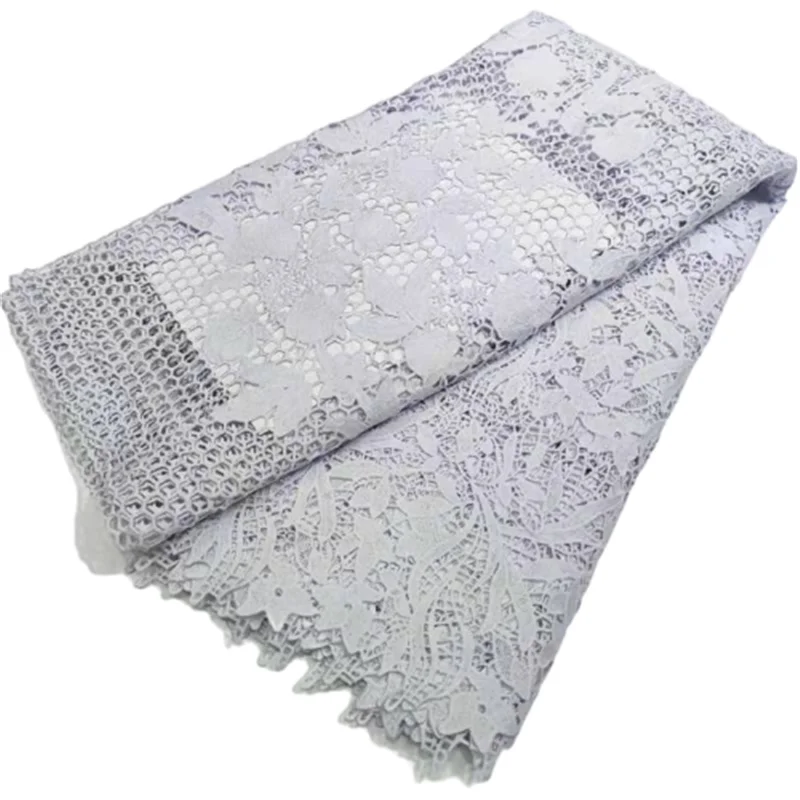 New White Water Soluble Cupion Guipure French Lace Fabric 2021 High Quality Hollow Out Cord 5 Yards African Lace Fabric 
New White Water Soluble Cupion Guipure French Lace Fabric 2021 High Quality Hollow Out Cord 5 Yards African Lace Fabric