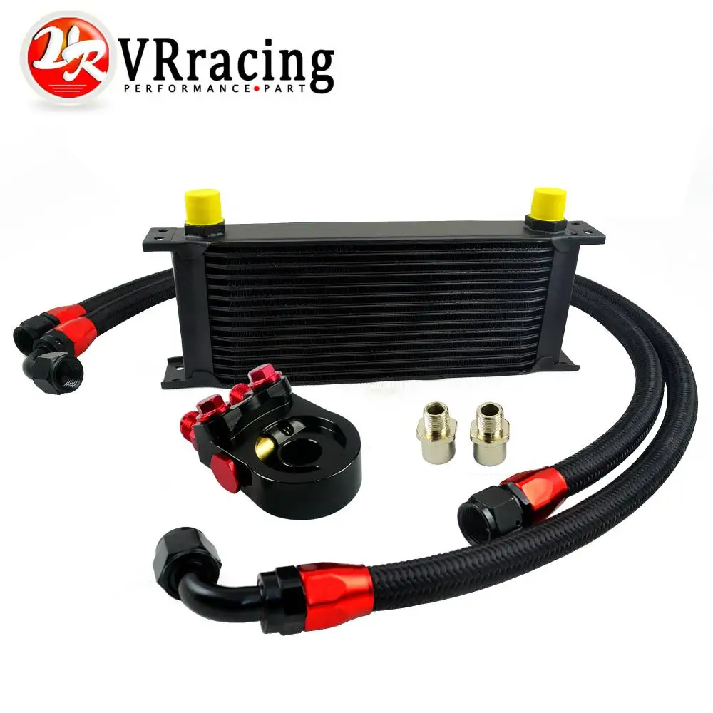 VR - Universal 15 ROWS OIL COOLER ENGINE KIT +AN10 oil Sandwich Plate Adapte with Thermostat +2PCS NYLON BRAIDED HOSE LINE BLACK
VR - Universal 15 ROWS OIL COOLER ENGINE KIT +AN10 oil Sandwich Plate Adapte with Thermostat +2PCS NYLON BRAIDED HOSE LINE BLACK