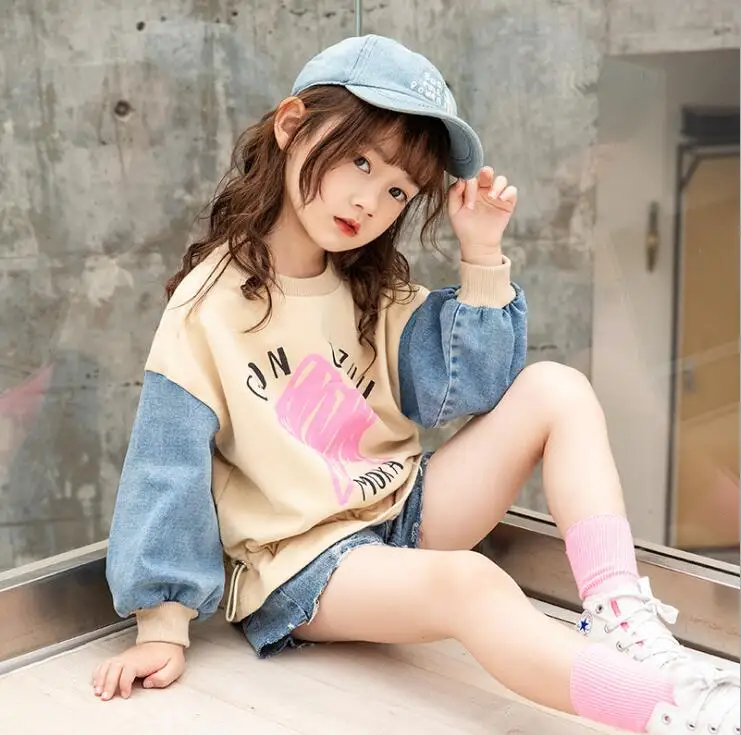 2019 hot sale girls patchwork t-shirt cotton fashion autumn winter girls sweatshirt 4-9t C192
2019 hot sale girls patchwork t-shirt cotton fashion autumn winter girls sweatshirt 4-9t C192