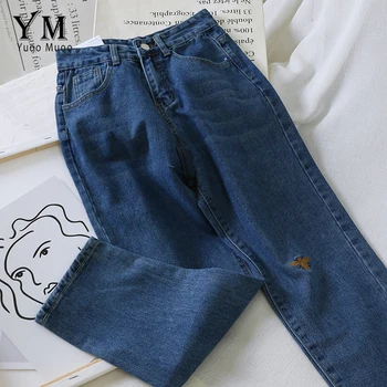 YuooMuoo Cute Bee Embroidery Women Jeans 2019 Ins Korean Style Blue Denim Pants Women Casual Straight Ladies Autumn Jeans Pants
YuooMuoo Cute Bee Embroidery Women Jeans 2019 Ins Korean Style Blue Denim Pants Women Casual Straight Ladies Autumn Jeans Pants