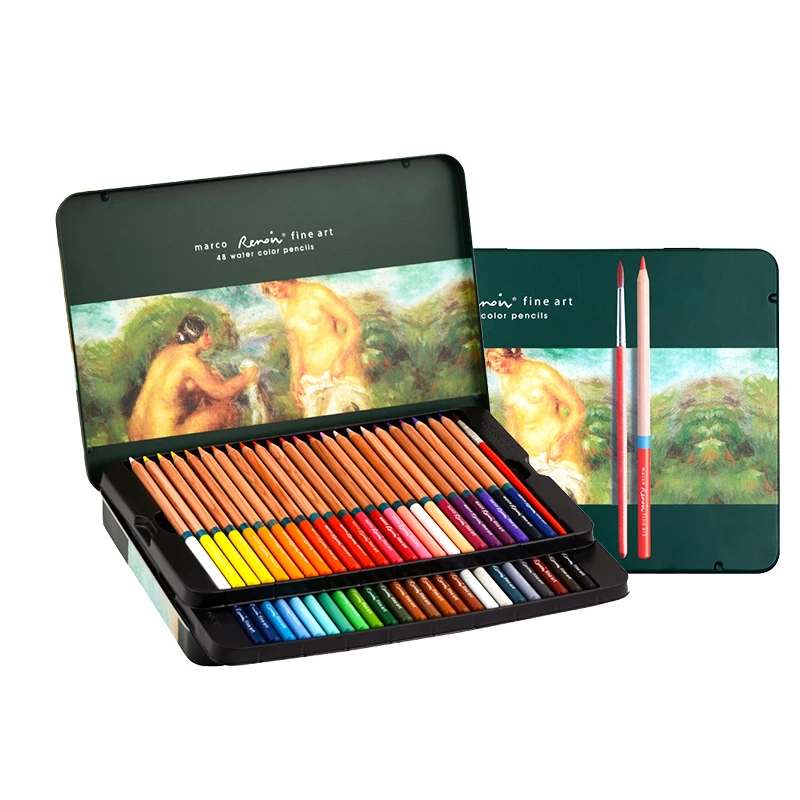 Marco Renoir 24/36/48/72 professional Oily Colored Pencils lapices de colores for Coloured Drawing Pencil Set Art Supplies
Marco Renoir 24/36/48/72 professional Oily Colored Pencils lapices de colores for Coloured Drawing Pencil Set Art Supplies