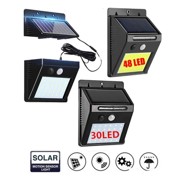 48/30 LED Solar Outdoor Wall Lamp Lighting Waterproof Body Motion Sensor Emergency Night Garden Pathway Bright Led Solar Lamp in
48/30 LED Solar Outdoor Wall Lamp Lighting Waterproof Body Motion Sensor Emergency Night Garden Pathway Bright Led Solar Lamp in