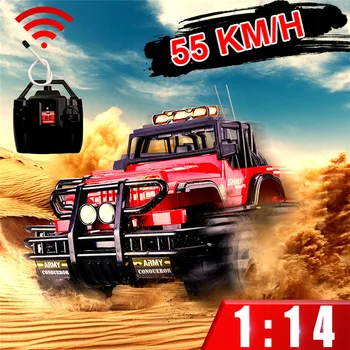 4WD RC Racing Car 1:14 2.4GHz Electric Rechargeable Remote Control Off Road Vehicle High Speed Toy Christmas Gift with Light
4WD RC Racing Car 1:14 2.4GHz Electric Rechargeable Remote Control Off Road Vehicle High Speed Toy Christmas Gift with Light
