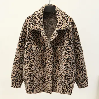 Women 2020 Spring Autumn Imitation Mink Knitted Tops Female Small Coat Fashion Loose Casual Leopard Print Cardigan Outwear G15
Women 2020 Spring Autumn Imitation Mink Knitted Tops Female Small Coat Fashion Loose Casual Leopard Print Cardigan Outwear G15
