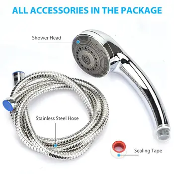 Shower Head 7 Spray Modes High Pressure Massage Shower Head Hand-held Nozzle Bathroom Accessories Flow Adjustable Shower Head
Shower Head 7 Spray Modes High Pressure Massage Shower Head Hand-held Nozzle Bathroom Accessories Flow Adjustable Shower Head
