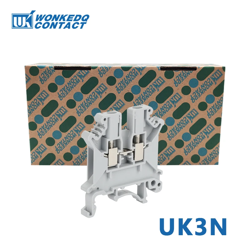 UK-3N Din Rail Terminal Blocks For Electrical Wiring Screw Terminal Connector Universal Connector UK3N 100Pcs
UK-3N Din Rail Terminal Blocks For Electrical Wiring Screw Terminal Connector Universal Connector UK3N 100Pcs
