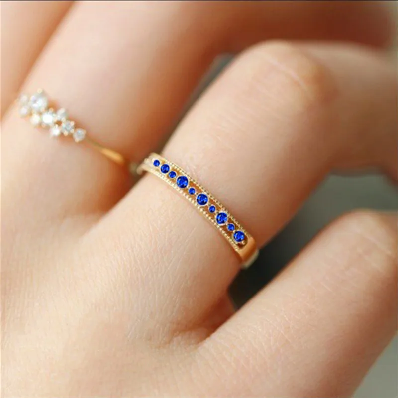Solid 925 Sterling Silver Rings For Women Minimalist Stacking Ring Wedding Bands Royal Blue Zircon Crystal Ring Gold Jewelry Cz
Solid 925 Sterling Silver Rings For Women Minimalist Stacking Ring Wedding Bands Royal Blue Zircon Crystal Ring Gold Jewelry Cz