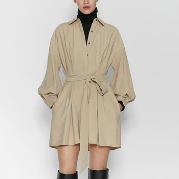 Paris Girl Autumn Dresses for Women French Loose Slim Lantern Sleeve SashesShirt Dress Casual Mini Dress Vestidos 
Paris Girl Autumn Dresses for Women French Loose Slim Lantern Sleeve SashesShirt Dress Casual Mini Dress Vestidos